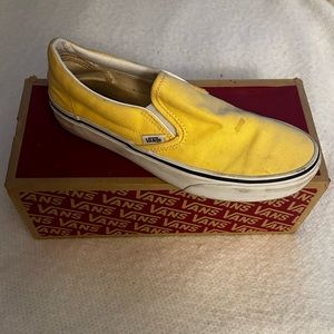 Vans Yellow Classic Slip On Sneakers